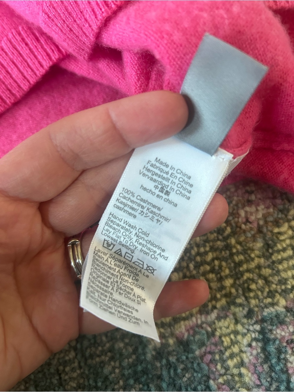 J. Crew Short Sleeve Cashmere Crewneck Sweater - Hot Pink - Picture 4 of 8